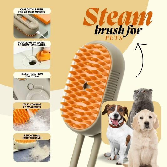 3-in-1 Steamy Pet Brush