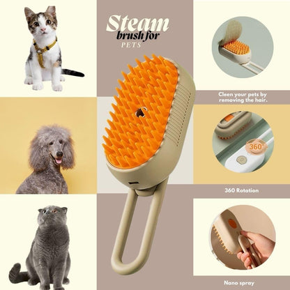 3-in-1 Steamy Pet Brush