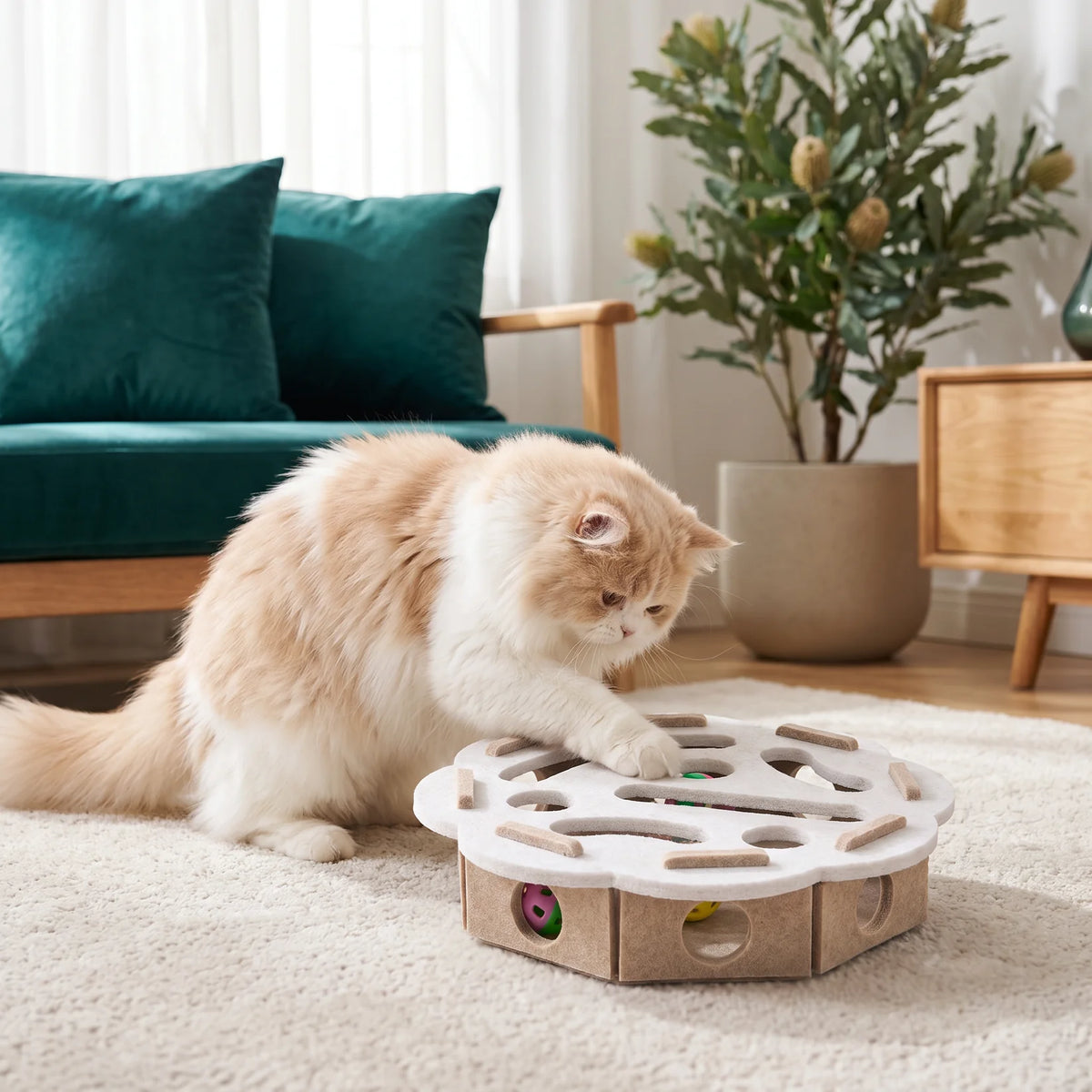Cat Puzzle Toy Felt Puzzle Box
