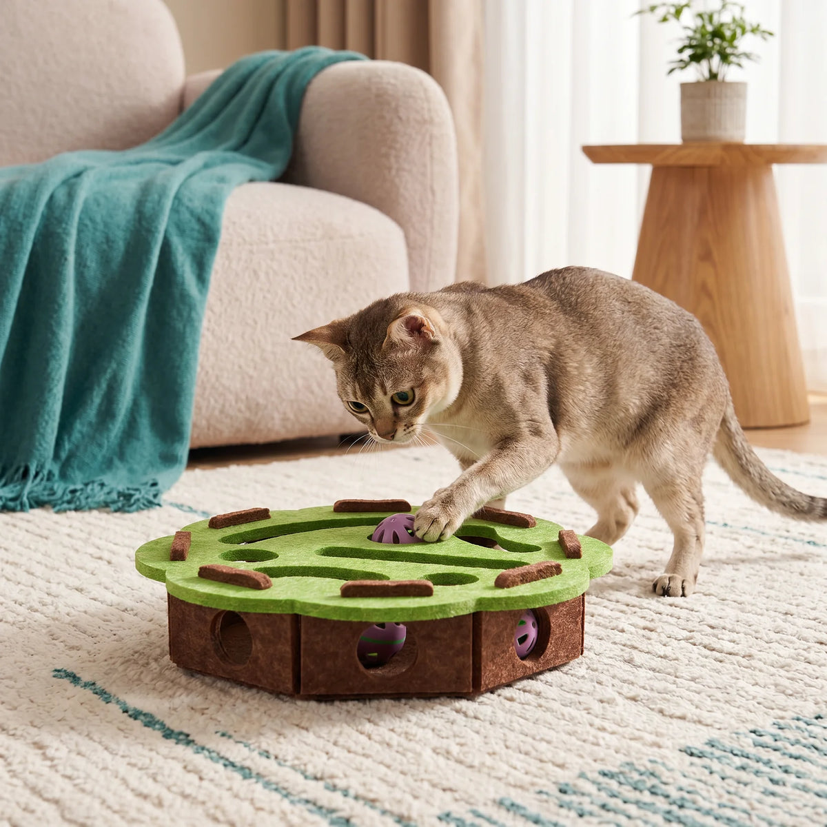 Cat Puzzle Toy Felt Puzzle Box
