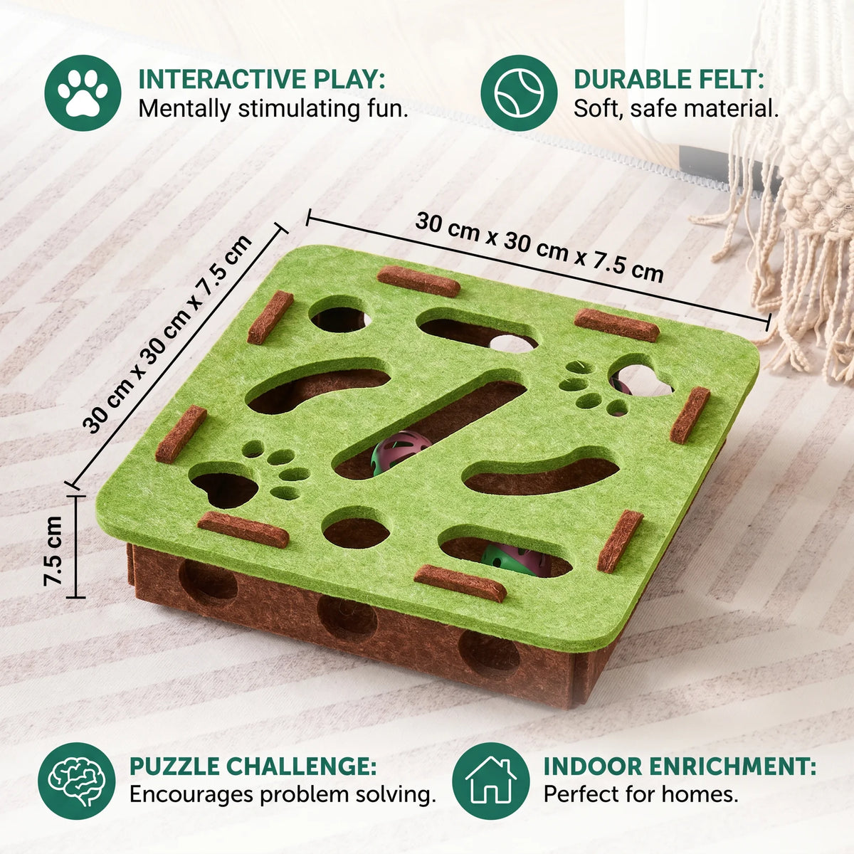 Cat Puzzle Toy Felt Puzzle Box
