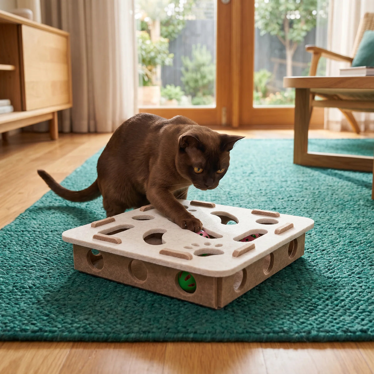 Cat Puzzle Toy Felt Puzzle Box